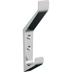 Amerock H37003CZ | Emerge Double Prong Decorative Wall Hook | Champagne Bronze Hook for Coats, Hats, Backpacks, Bags | Hooks for Bathroom, Bedroom, Closet, Entryway, Laundry Room, Office(Chrome)