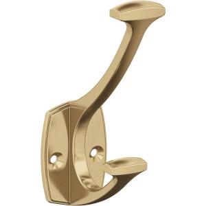 Amerock H37004ORB | Vicinity Triple Prong Decorative Wall Hook | Oil Rubbed Bronze Hook for Coats, Hats, Backpacks, Bags | Hooks for Bathroom, Bedroom, Closet, Entryway, Laundry Room, Office(Champagne Bronze)
