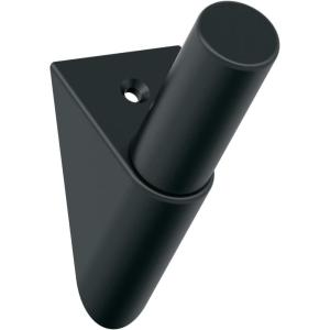 Amerock HBX37011MBG10 | Acclivity Single Prong Decorative Wall Hook | Matte Black/Satin Nickel Hook for Coats, Hats, Backpacks, Bags | Hooks for Bathroom, Bedroom, Closet, Entryway(Matte Black)