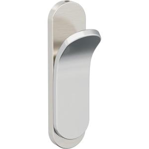 Amerock HBX37012MB | Unison Single Prong Decorative Wall Hook | Matte Black Hook for Coats, Hats, Backpacks, Bags | Hooks for Bathroom, Bedroom, Closet, Entryway, Laundry Room, Office(Satin Nickel/Chrome)