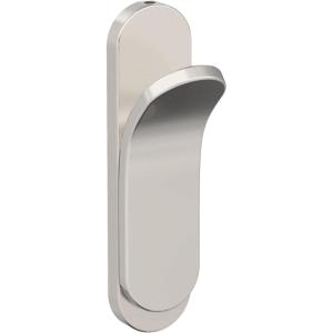 Amerock HBX37012MB | Unison Single Prong Decorative Wall Hook | Matte Black Hook for Coats, Hats, Backpacks, Bags | Hooks for Bathroom, Bedroom, Closet, Entryway, Laundry Room, Office(Polished Nickel)