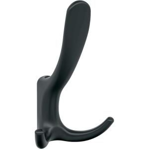 Amerock HBX37013CZ | Finesse Triple Prong Decorative Wall Hook | Champagne Bronze Hook for Coats, Hats, Backpacks, Bags | Hooks for Bathroom, Bedroom, Closet, Entryway, Laundry Room, Office(Matte Black)