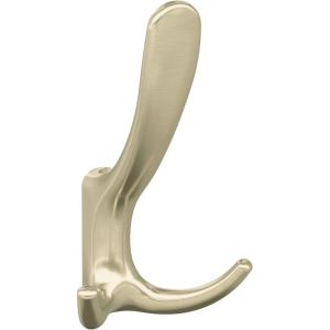 Amerock HBX37013CZ | Finesse Triple Prong Decorative Wall Hook | Champagne Bronze Hook for Coats, Hats, Backpacks, Bags | Hooks for Bathroom, Bedroom, Closet, Entryway, Laundry Room, Office(Golden Champagne)