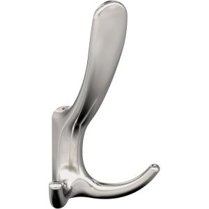 Amerock HBX37013CZ | Finesse Triple Prong Decorative Wall Hook | Champagne Bronze Hook for Coats, Hats, Backpacks, Bags | Hooks for Bathroom, Bedroom, Closet, Entryway, Laundry Room, Office(Polished Nickel)