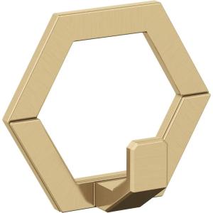 Amerock HBX37015BBZ | Prismo Single Prong Decorative Wall Hook | Golden Champagne Hook for Coats, Hats, Backpacks, Bags | Hooks for Bathroom, Bedroom, Closet, Entryway, Laundry Room, Office(Champagne Bronze)