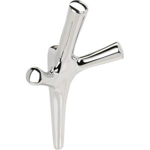 Amerock HBX37016G10 | Kodiak Triple Prong Decorative Wall Hook | Satin Nickel Hook for Coats, Hats, Backpacks, Bags | Hooks for Bathroom, Bedroom, Closet, Entryway, Laundry Room, Office(Polished Nickel)