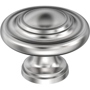 Amerock Inspirations 1-5/16 inch (33mm) Diameter Oil-Rubbed Bronze Cabinet Knob – 10 Pack(Polished Chrome)