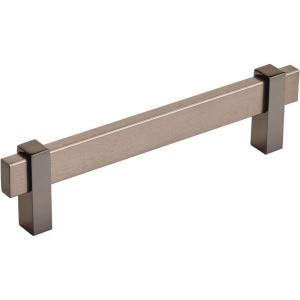 Amerock Mulino 7-9/16 inch (192mm) Center-to-Center Golden Champagne/Matte Black Cabinet Pull, BP36725BBZMB(Black Brushed Nickel/Black Nickel)