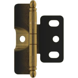 Amerock PK3180TBCZ | Cabinet Hinge | 3/4 in. (19 mm) Door Thickness | Full Inset | Partial Wrap | Ball Tip | Champagne Bronze | Kitchen Cabinet Door Hinge | Single Hinge | Functional Hardware(Antique Brass)