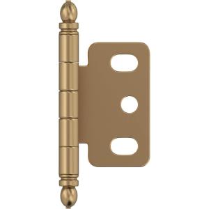 Amerock PK3180TBCZ | Cabinet Hinge | 3/4 in. (19 mm) Door Thickness | Full Inset | Partial Wrap | Ball Tip | Champagne Bronze | Kitchen Cabinet Door Hinge | Single Hinge | Functional Hardware(Champagne Bronze)