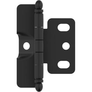 Amerock PK3180TBCZ | Cabinet Hinge | 3/4 in. (19 mm) Door Thickness | Full Inset | Partial Wrap | Ball Tip | Champagne Bronze | Kitchen Cabinet Door Hinge | Single Hinge | Functional Hardware(Matte Black)