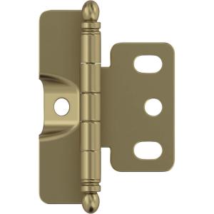Amerock PK3180TBCZ | Cabinet Hinge | 3/4 in. (19 mm) Door Thickness | Full Inset | Partial Wrap | Ball Tip | Champagne Bronze | Kitchen Cabinet Door Hinge | Single Hinge | Functional Hardware(Golden Champagne)