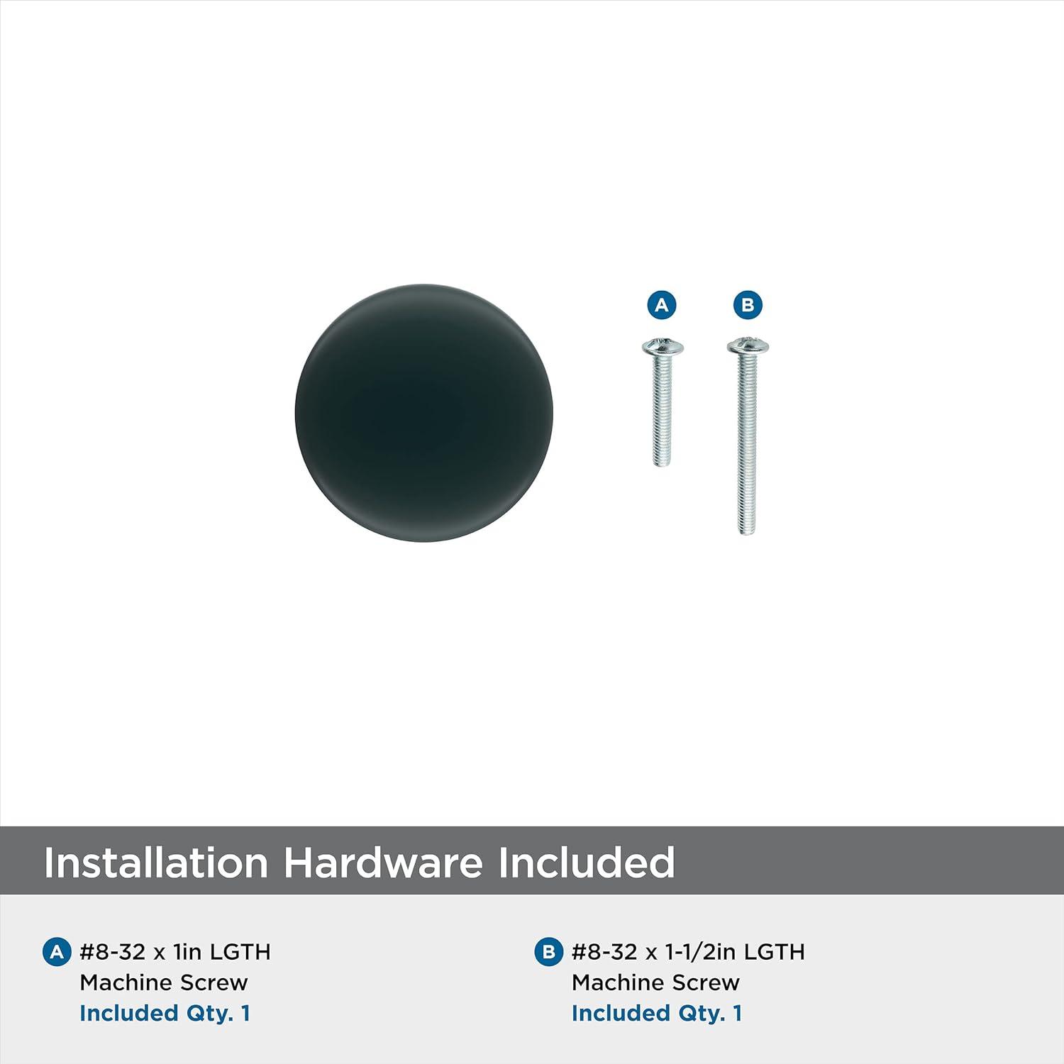 imageAmerock Cabinet Knob Champagne Bronze 114 in 32 mm Diameter Drawer Knob Riva Kitchen and Bath Hardware Furniture HardwareMatte Black