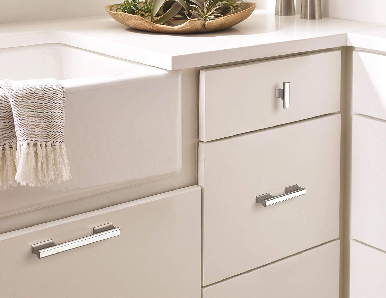 imageAmerock Cabinet Pull Matte Black 6516 inch 160 mm CentertoCenter Status 1 Pack Drawer Pull Cabinet Handle Cabinet HardwarePolished Chrome