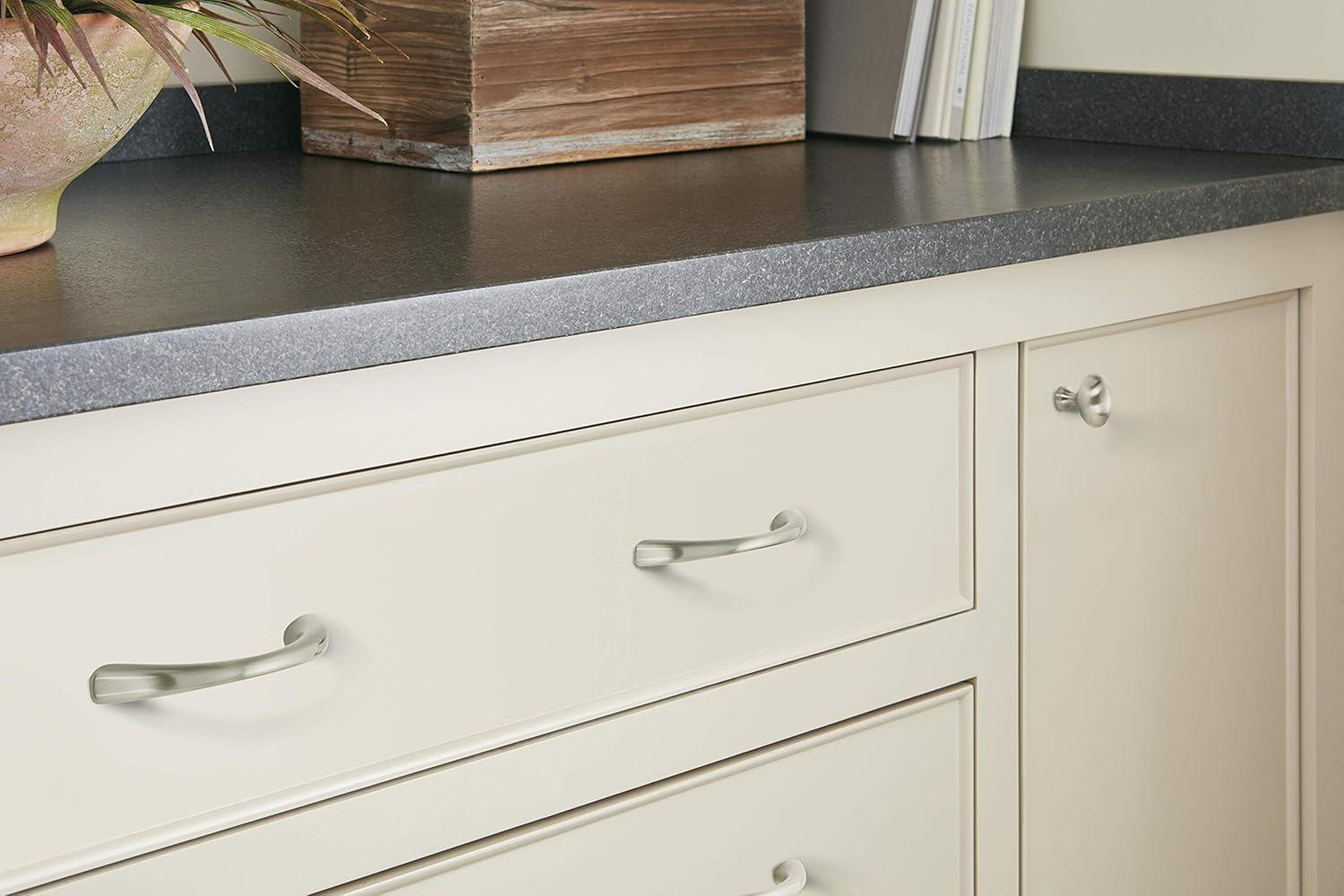 imageAmerock Cabinet Pull Satin Nickel 334 inch 96 mm Center to Center Vaile 25 Pack Drawer Pull Drawer Handle Cabinet Hardware