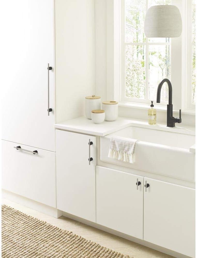 imageAmerock Cabinet Pull Silver Champagne 58 inch 16 mm Center to Center Transcendent 1 Pack Drawer Pull Drawer Handle Cabinet HardwareMatte BlackPolished Nickel