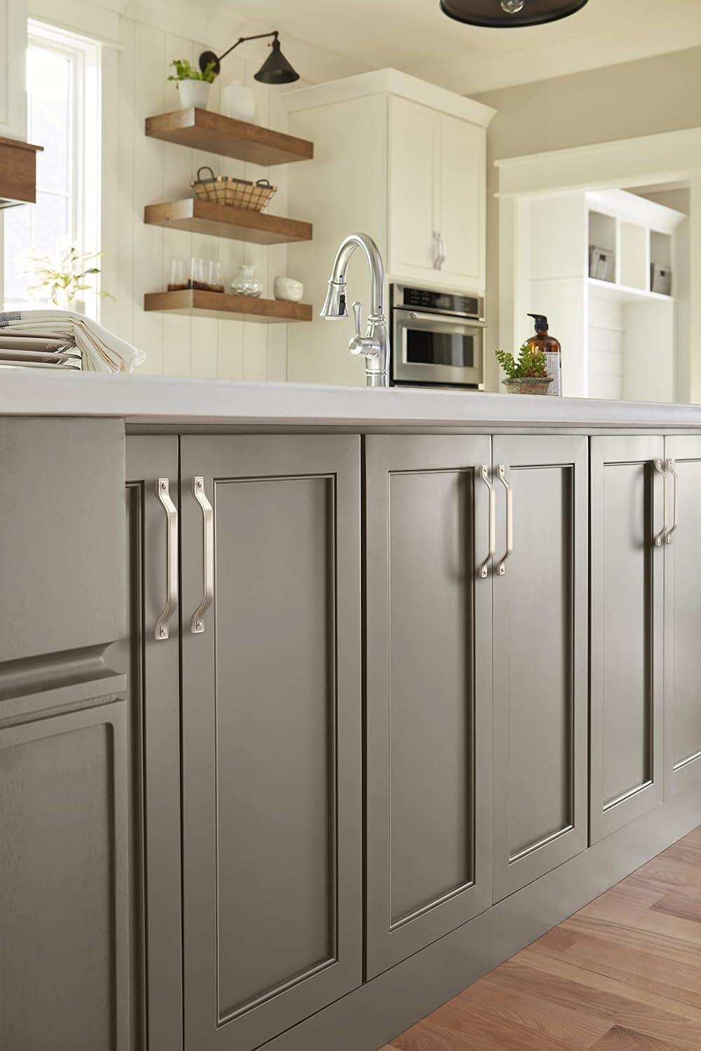 imageAmerock Kitchen Cabinet Pull Antique Iron 6516 in 160 mm CentertoCenter Jolene 1 Pack Furniture Hardware Cabinet Handle Bathroom Drawer PullSilver Champagne