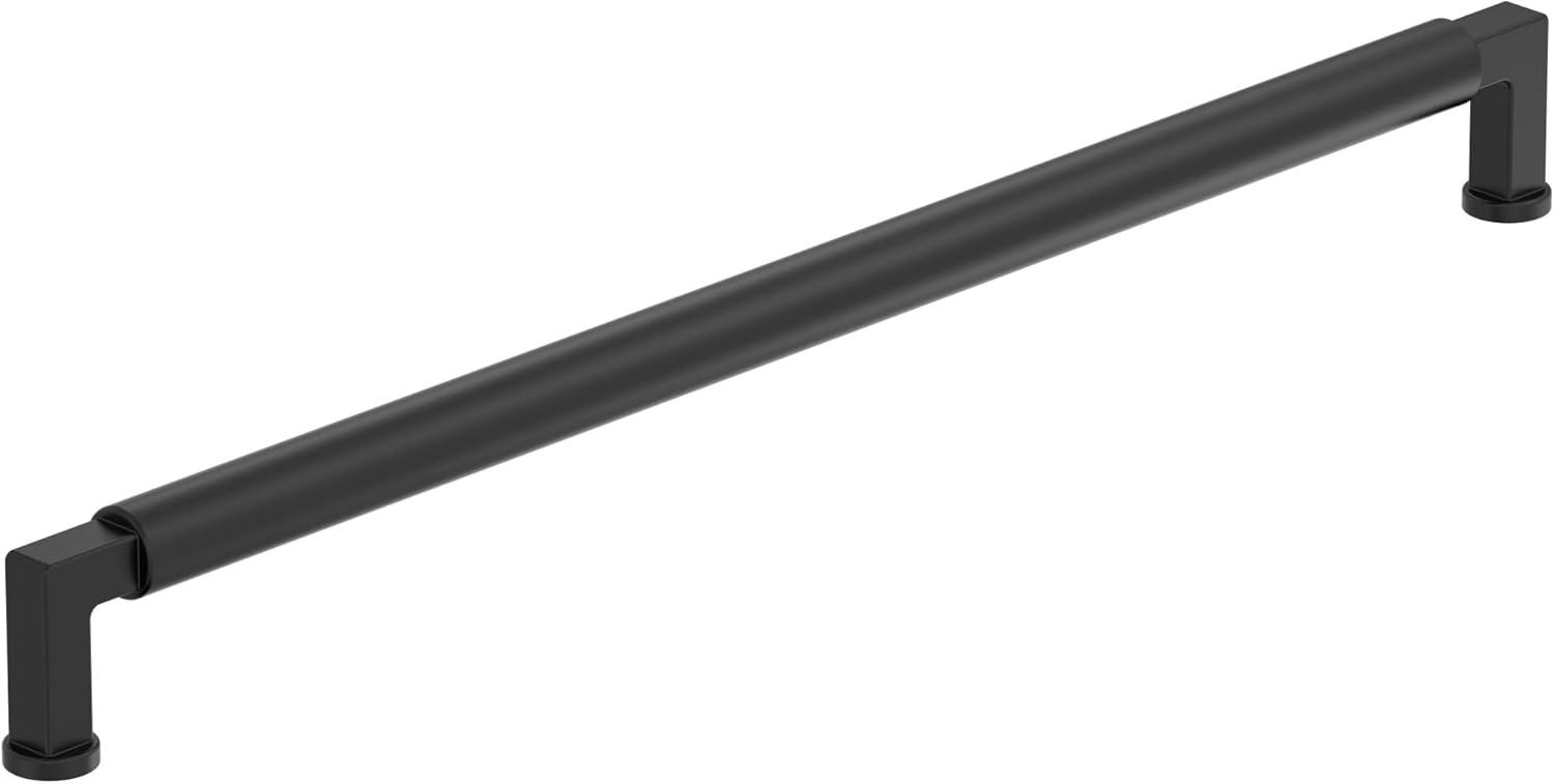 imageAmerock Balon 12 inch 305mm CentertoCenter Polished Chrome Appliance Pull BP3749026Matte Black