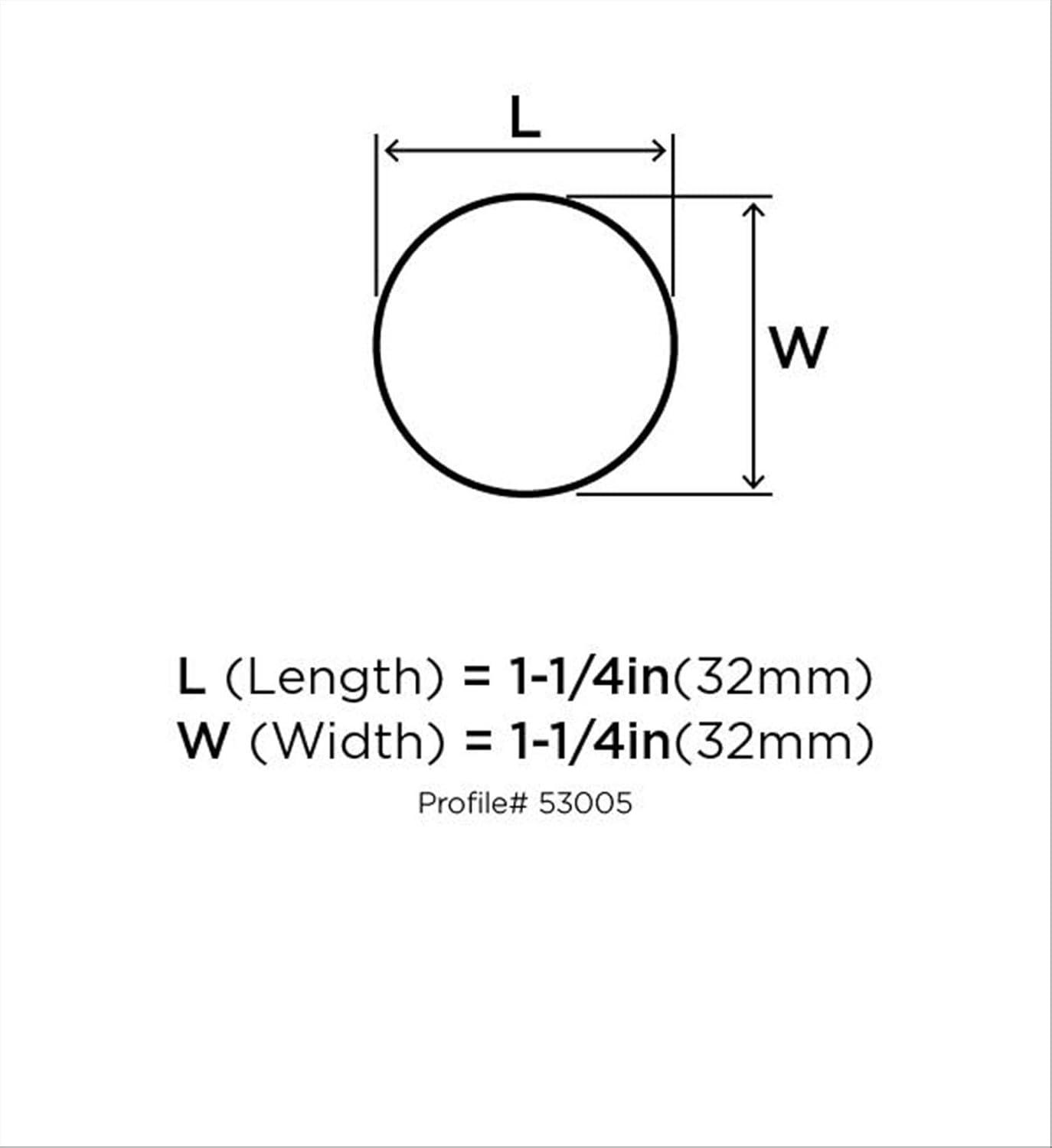 imageAmerock Corp Edona 114 in 32 mm Diameter Satin Nickel Cabinet Knob 2 Pack