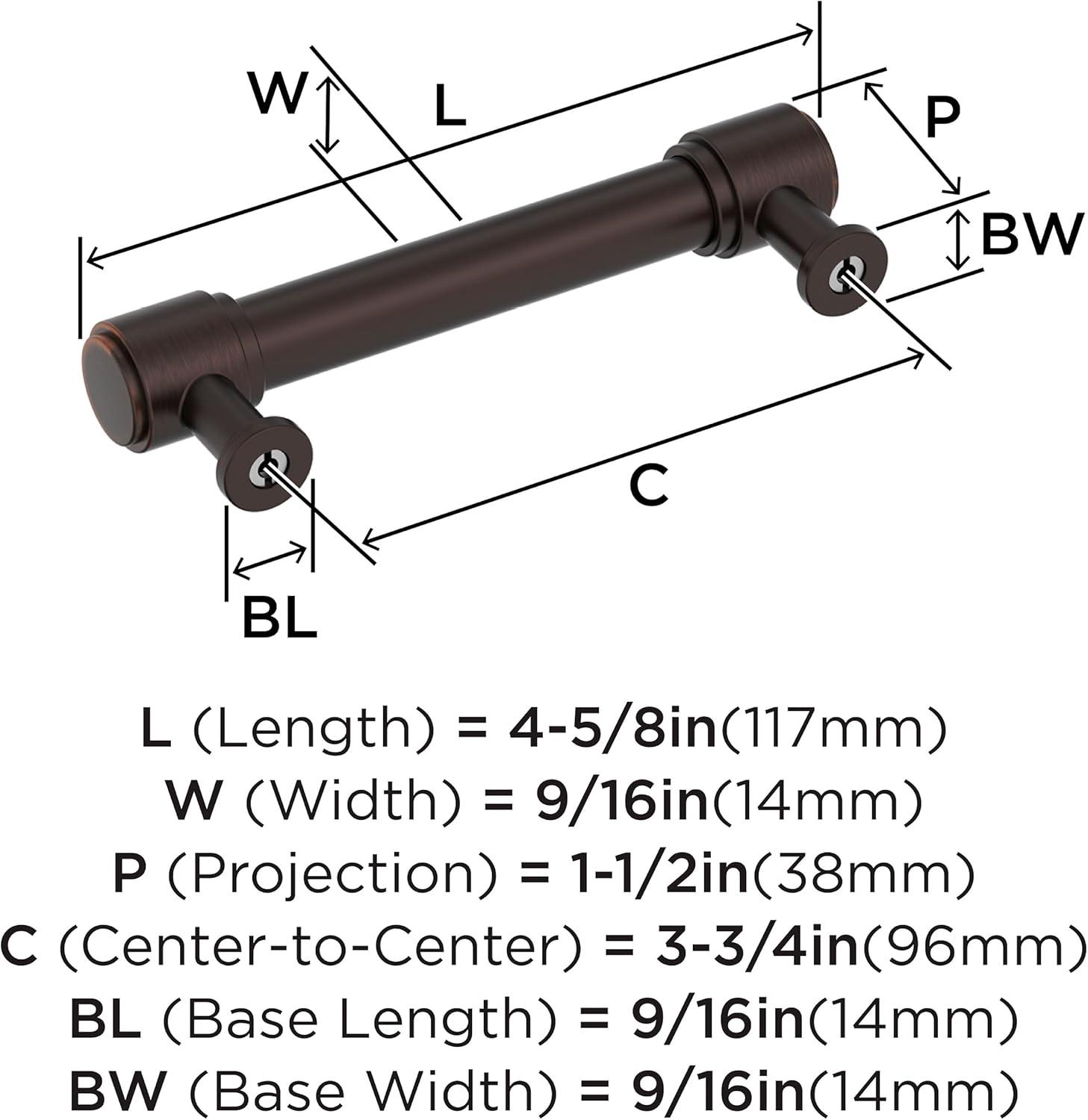 imageAmerock Faircrest 3 inch 76mm CentertoCenter Champagne Bronze Cabinet Pull BP37462CZOil Rubbed Bronze