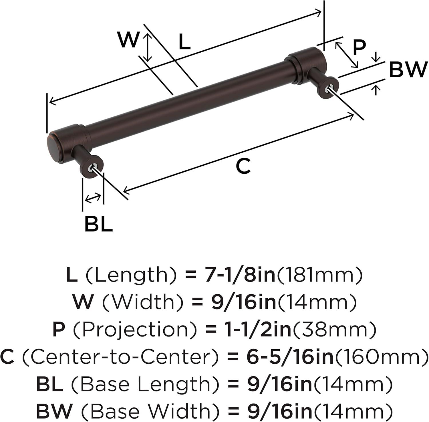 imageAmerock Faircrest 3 inch 76mm CentertoCenter Champagne Bronze Cabinet Pull BP37462CZOil Rubbed Bronze