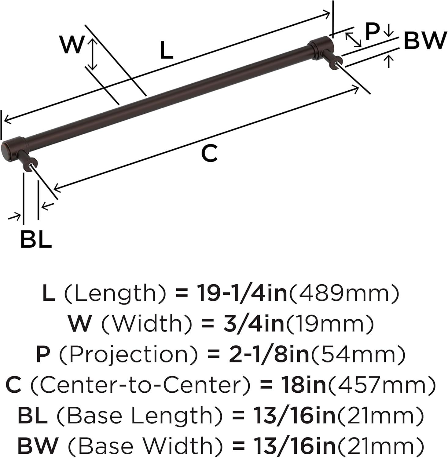 imageAmerock Faircrest 3 inch 76mm CentertoCenter Champagne Bronze Cabinet Pull BP37462CZOil Rubbed Bronze