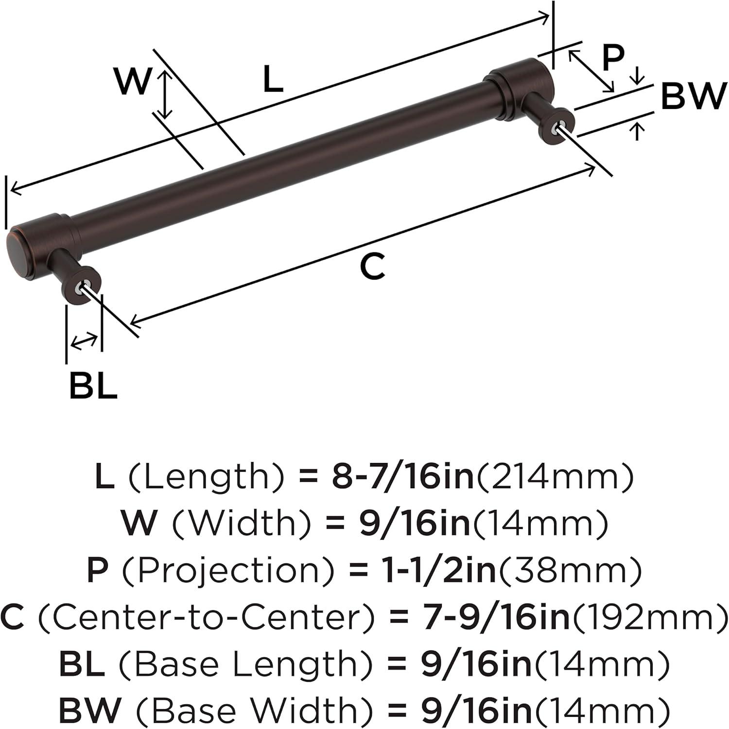 imageAmerock Faircrest 3 inch 76mm CentertoCenter Champagne Bronze Cabinet Pull BP37462CZOil Rubbed Bronze