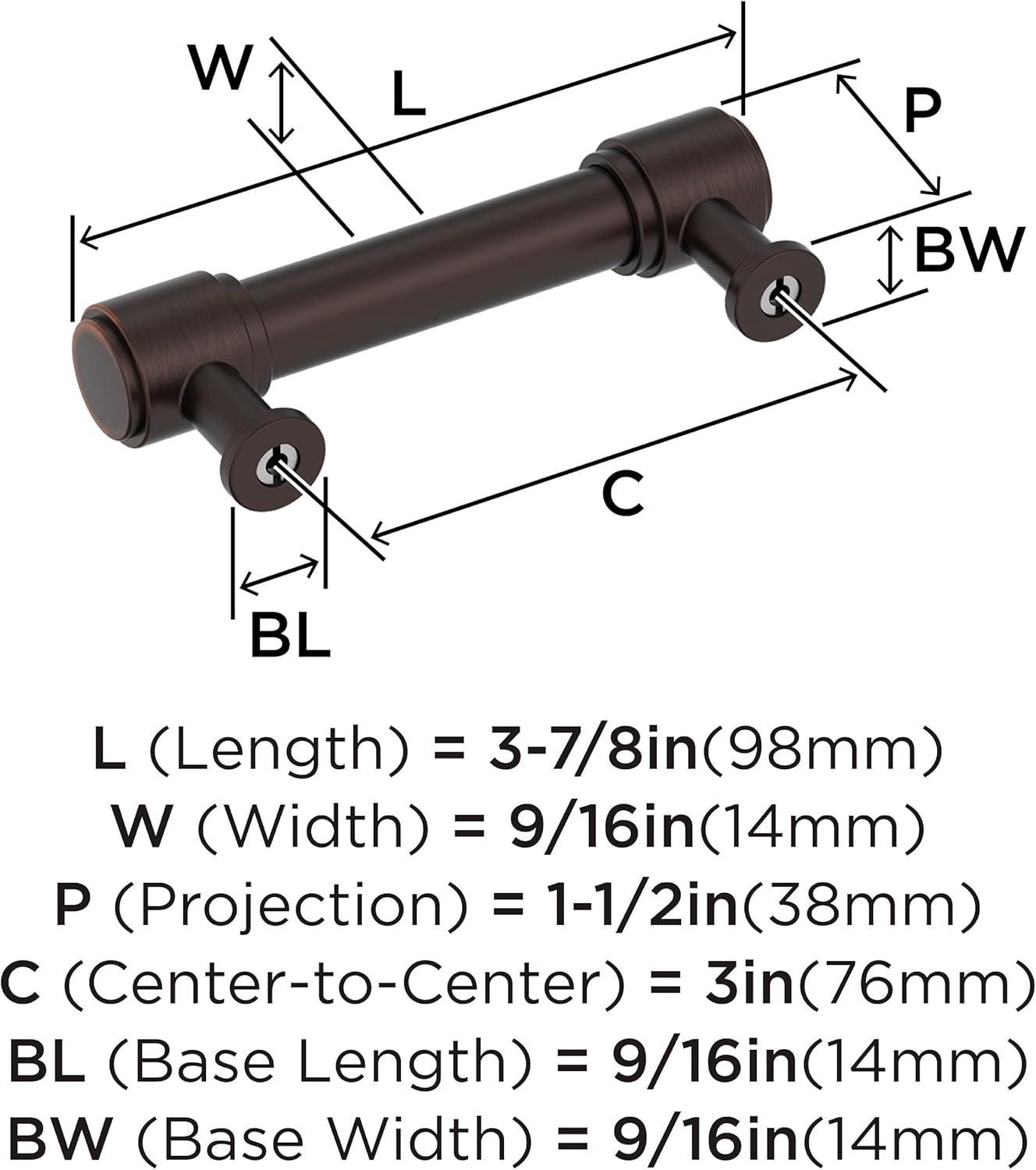 imageAmerock Faircrest 3 inch 76mm CentertoCenter Champagne Bronze Cabinet Pull BP37462CZOil Rubbed Bronze