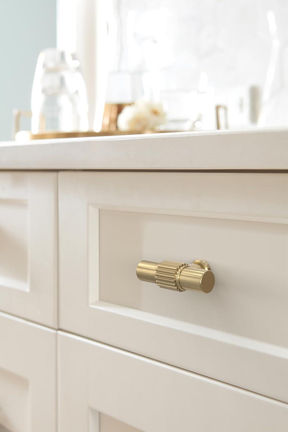 imageAmerock Farewind 114 inch 32mm Diameter Satin Nickel Cabinet Knob BP37800G10Golden Champagne