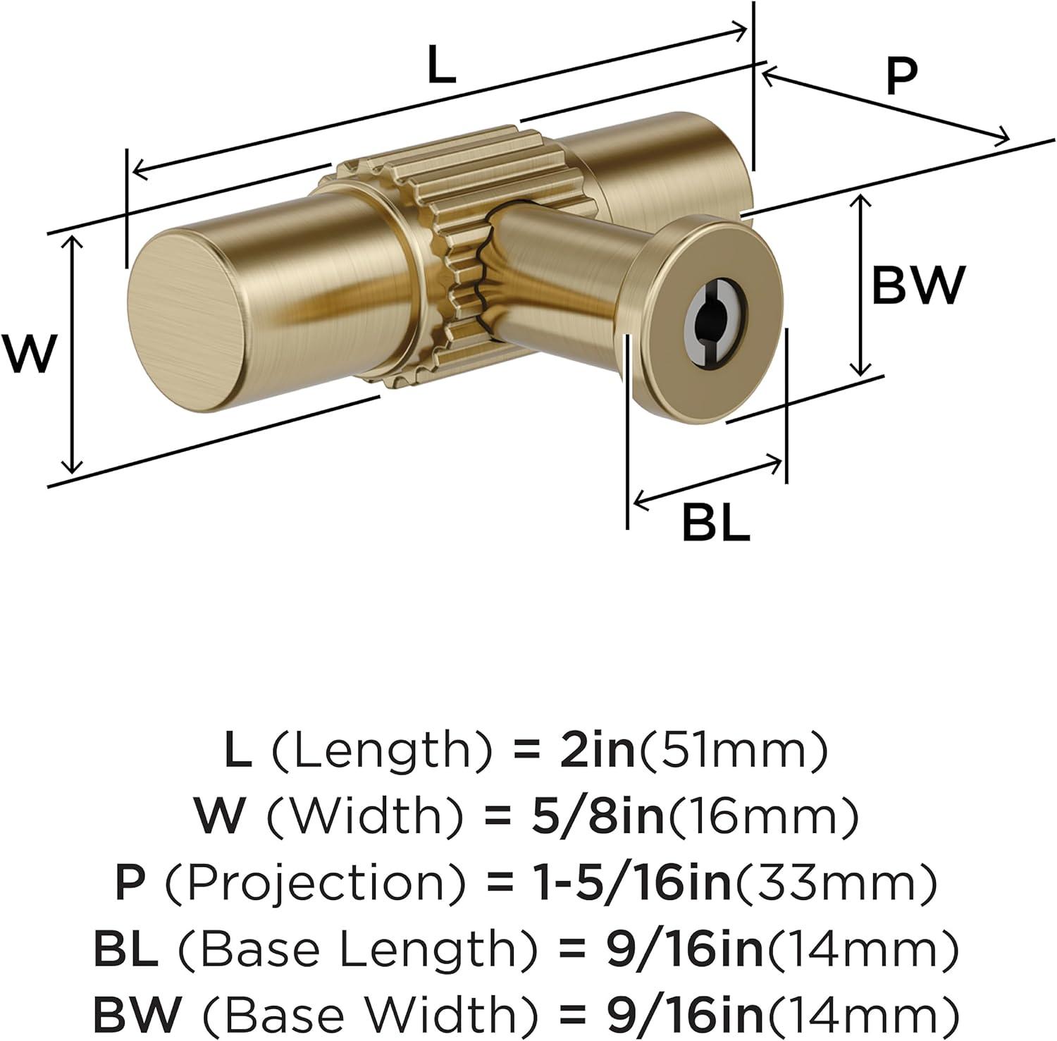 imageAmerock Farewind 114 inch 32mm Diameter Satin Nickel Cabinet Knob BP37800G10Golden Champagne