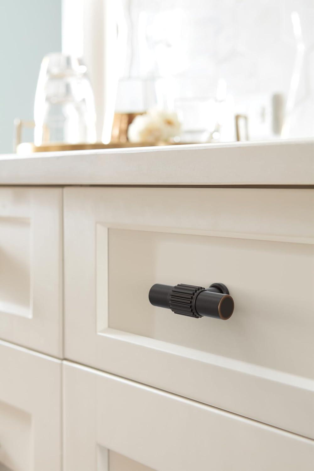 imageAmerock Farewind 114 inch 32mm Diameter Satin Nickel Cabinet Knob BP37800G10Oil Rubbed Bronze