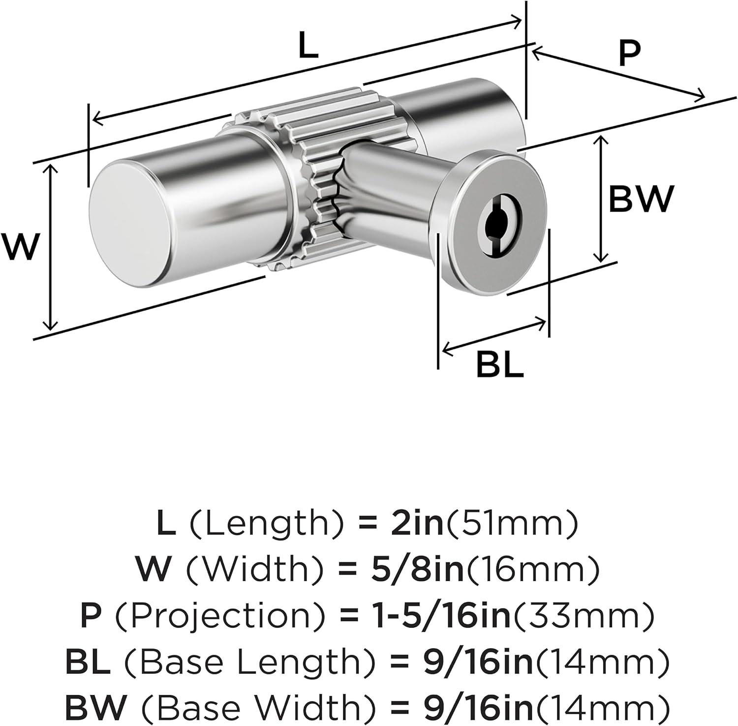 imageAmerock Farewind 114 inch 32mm Diameter Satin Nickel Cabinet Knob BP37800G10Polished Nickel