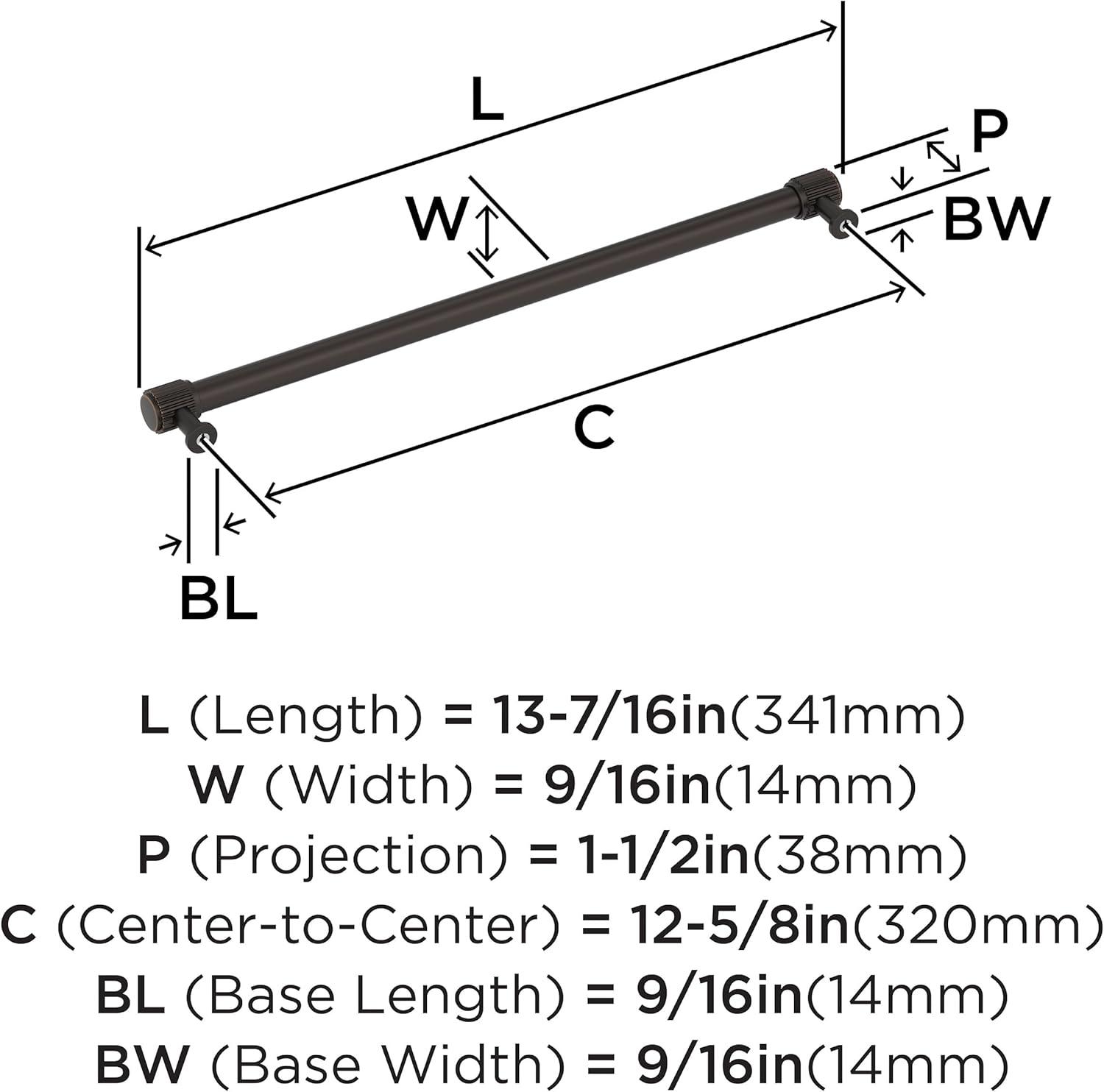 imageAmerock Farewind 81316 inch 224mm CentertoCenter Polished Chrome Cabinet Pull BP3780726Oil Rubbed Bronze