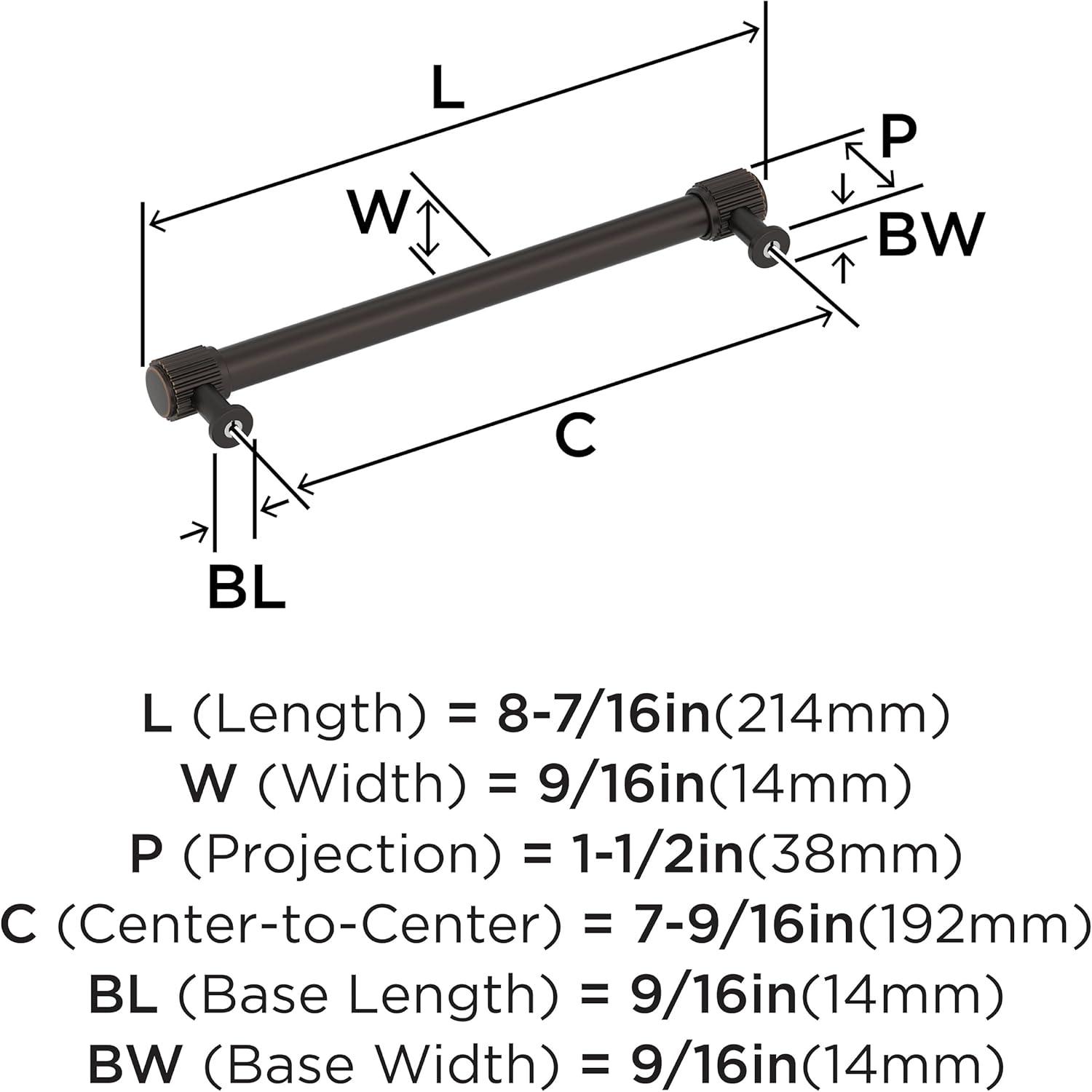 imageAmerock Farewind 81316 inch 224mm CentertoCenter Polished Chrome Cabinet Pull BP3780726Oil Rubbed Bronze
