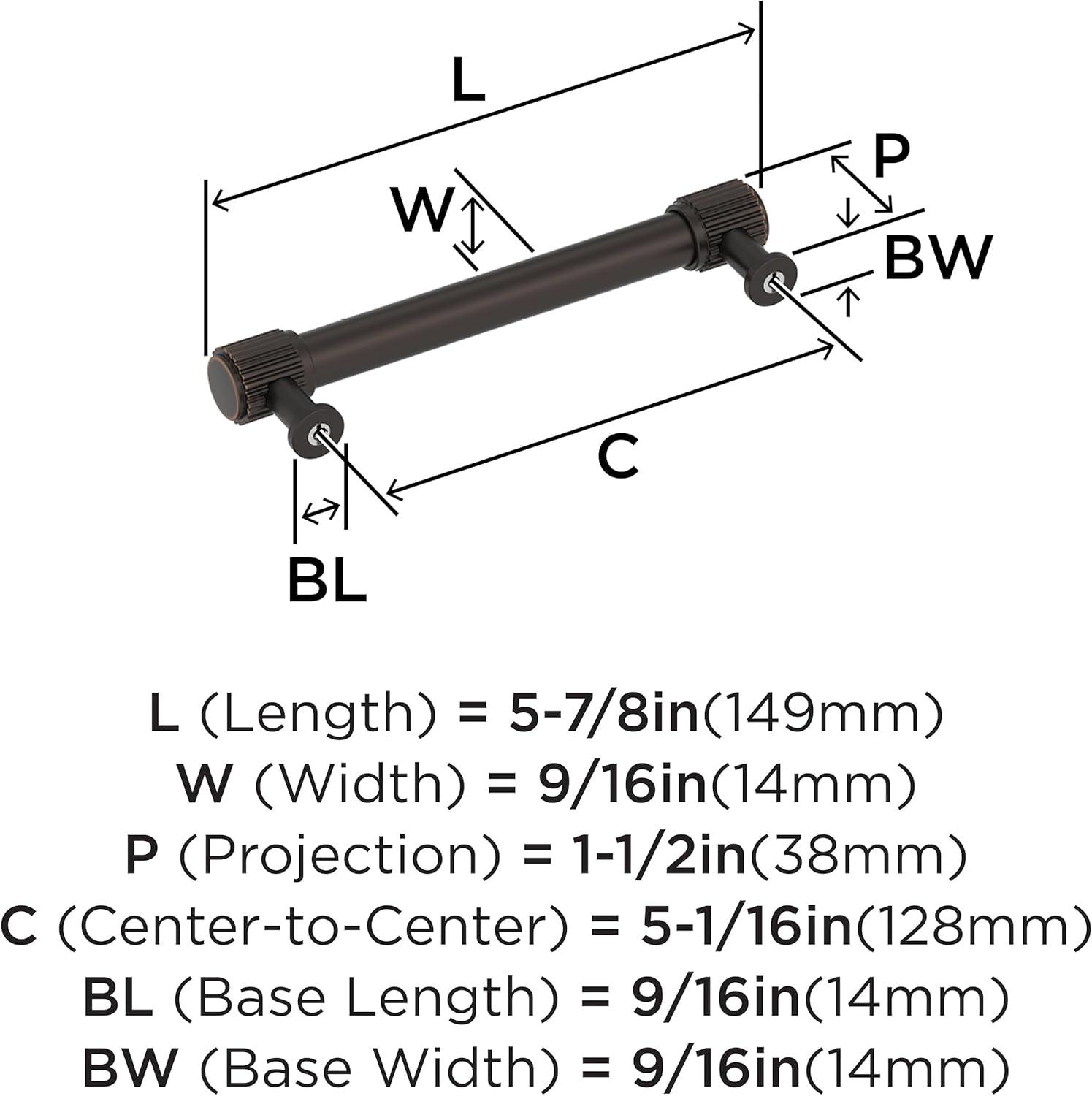 imageAmerock Farewind 81316 inch 224mm CentertoCenter Polished Chrome Cabinet Pull BP3780726Oil Rubbed Bronze