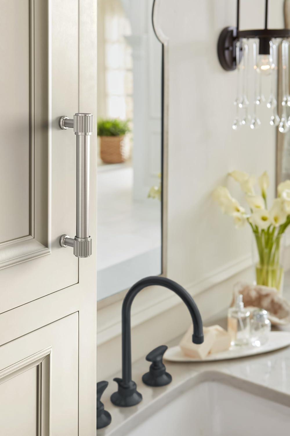 imageAmerock Farewind 81316 inch 224mm CentertoCenter Polished Chrome Cabinet Pull BP3780726Satin Nickel