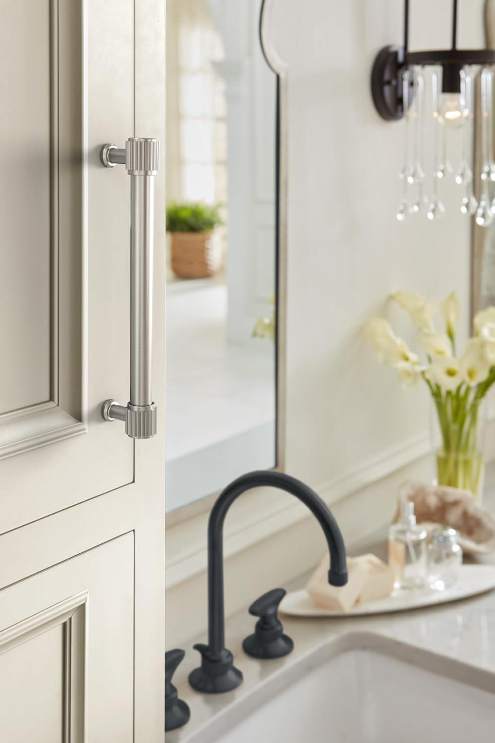 imageAmerock Farewind 81316 inch 224mm CentertoCenter Polished Chrome Cabinet Pull BP3780726Satin Nickel
