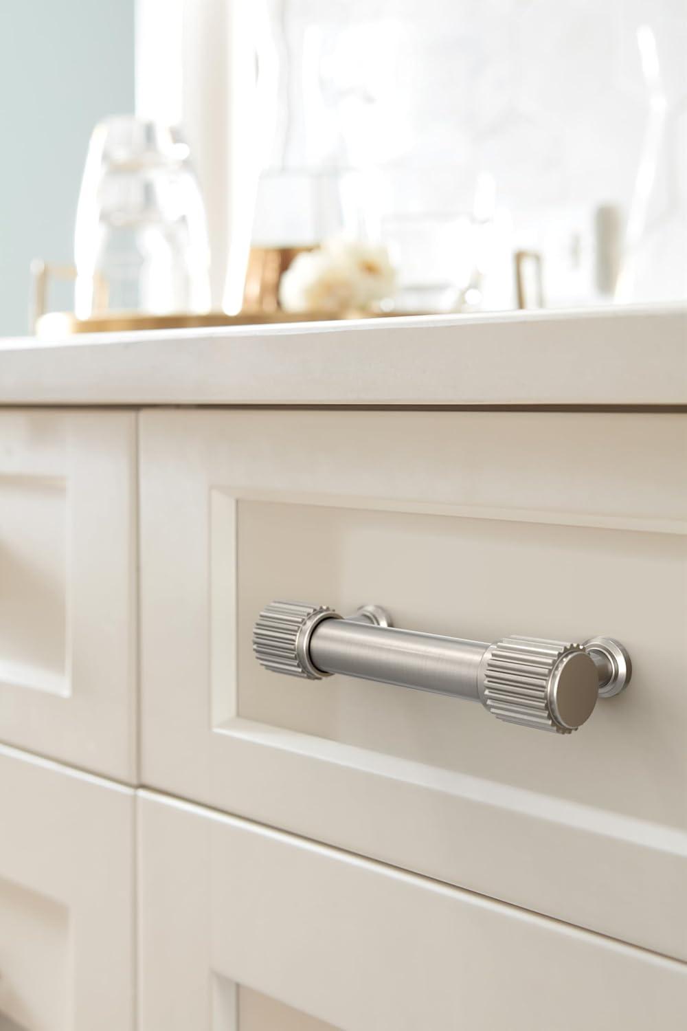 imageAmerock Farewind 81316 inch 224mm CentertoCenter Polished Chrome Cabinet Pull BP3780726Satin Nickel
