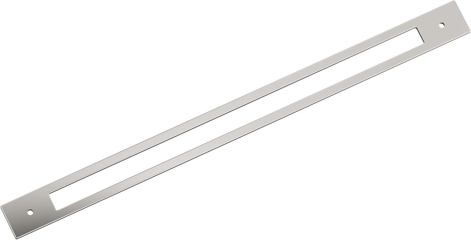 imageAmerock Medora 12 inch 305mm CentertoCenter Rectangle Polished Nickel Cabinet Pull Backplate BP37789PNPolished Nickel