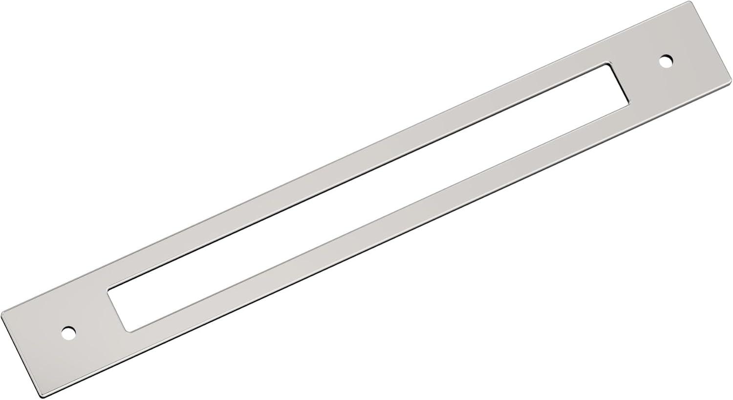 imageAmerock Medora 12 inch 305mm CentertoCenter Rectangle Polished Nickel Cabinet Pull Backplate BP37789PNPolished Nickel