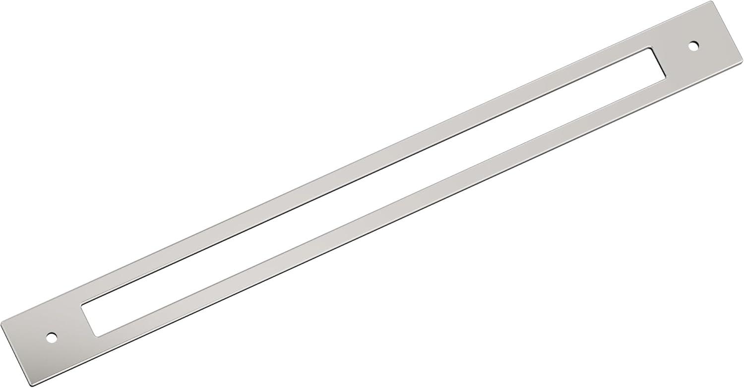 imageAmerock Medora 12 inch 305mm CentertoCenter Rectangle Polished Nickel Cabinet Pull Backplate BP37789PNPolished Nickel