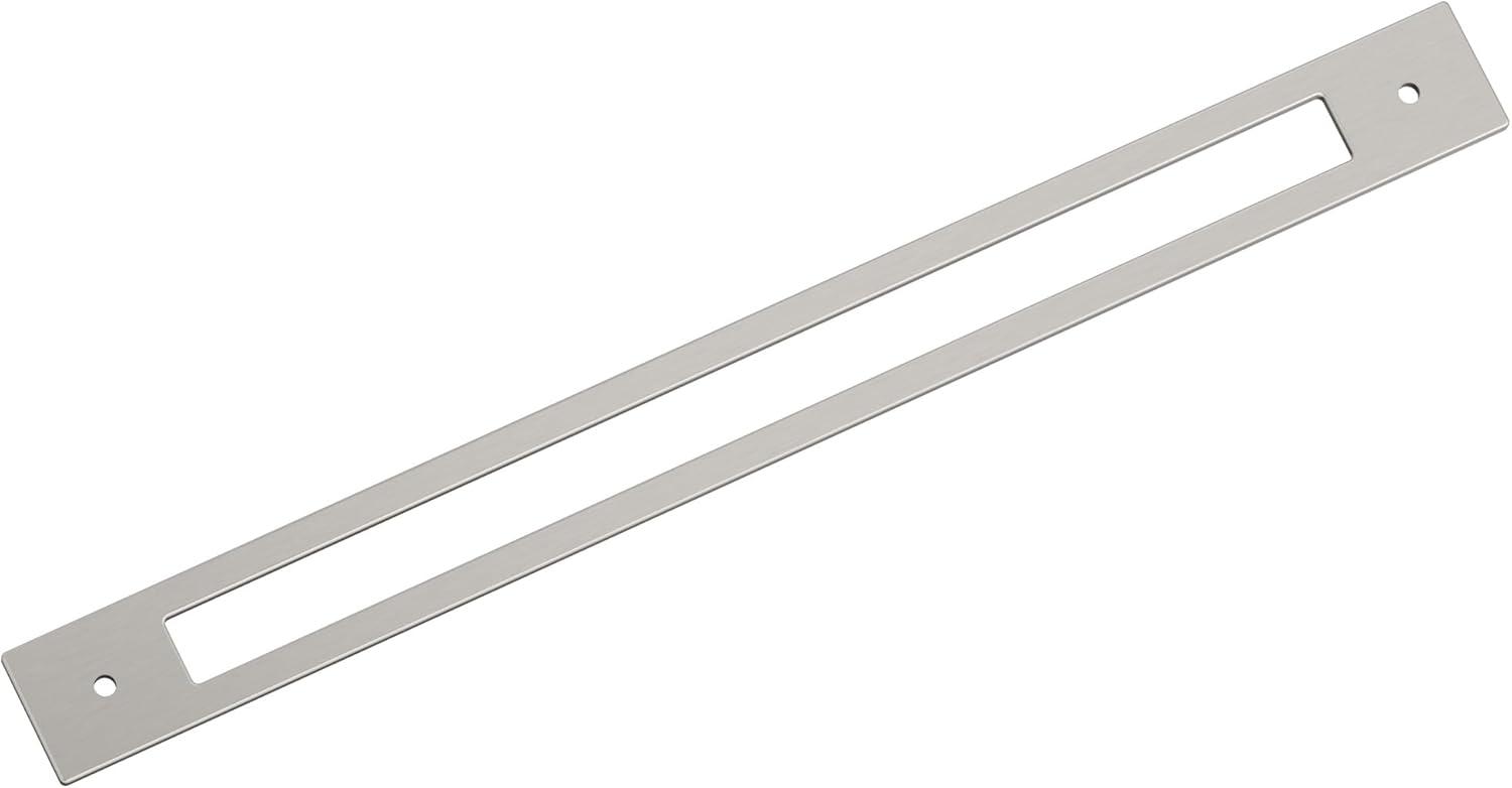 imageAmerock Medora 12 inch 305mm CentertoCenter Rectangle Polished Nickel Cabinet Pull Backplate BP37789PNSatin Nickel