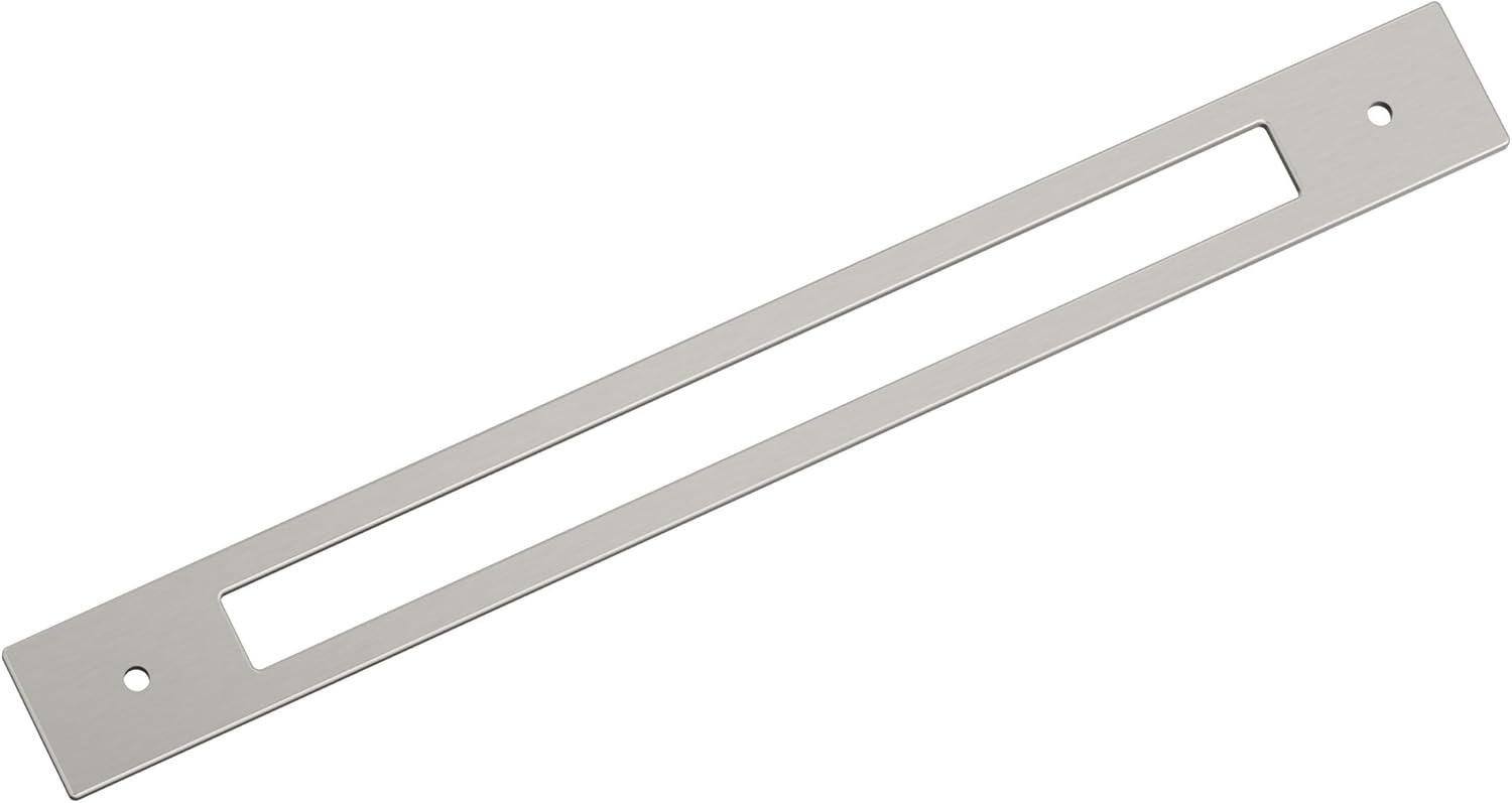 imageAmerock Medora 12 inch 305mm CentertoCenter Rectangle Polished Nickel Cabinet Pull Backplate BP37789PNSatin Nickel