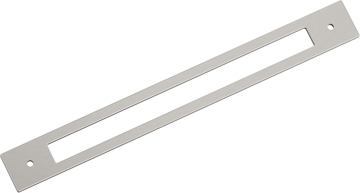 imageAmerock Medora 12 inch 305mm CentertoCenter Rectangle Polished Nickel Cabinet Pull Backplate BP37789PNSatin Nickel