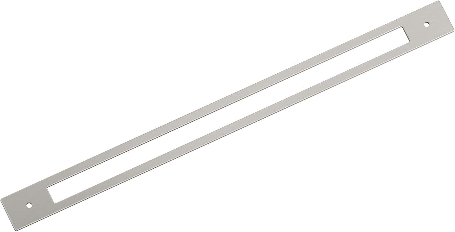 imageAmerock Medora 12 inch 305mm CentertoCenter Rectangle Polished Nickel Cabinet Pull Backplate BP37789PNSatin Nickel