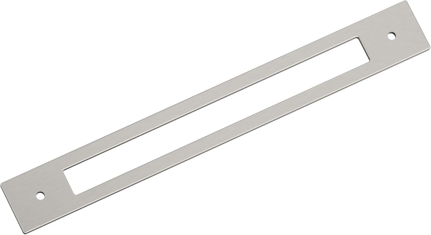 imageAmerock Medora 12 inch 305mm CentertoCenter Rectangle Polished Nickel Cabinet Pull Backplate BP37789PNSatin Nickel