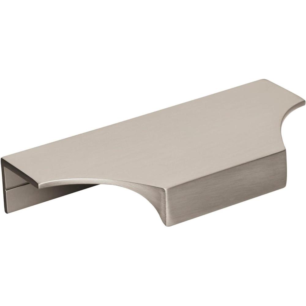 imageAmerock Cabinet Edge Pull Satin Nickel 4916 inch 116 mm Center to Center Extent 1 Pack Drawer Pull Drawer Handle Cabinet HardwareSatin Nickel