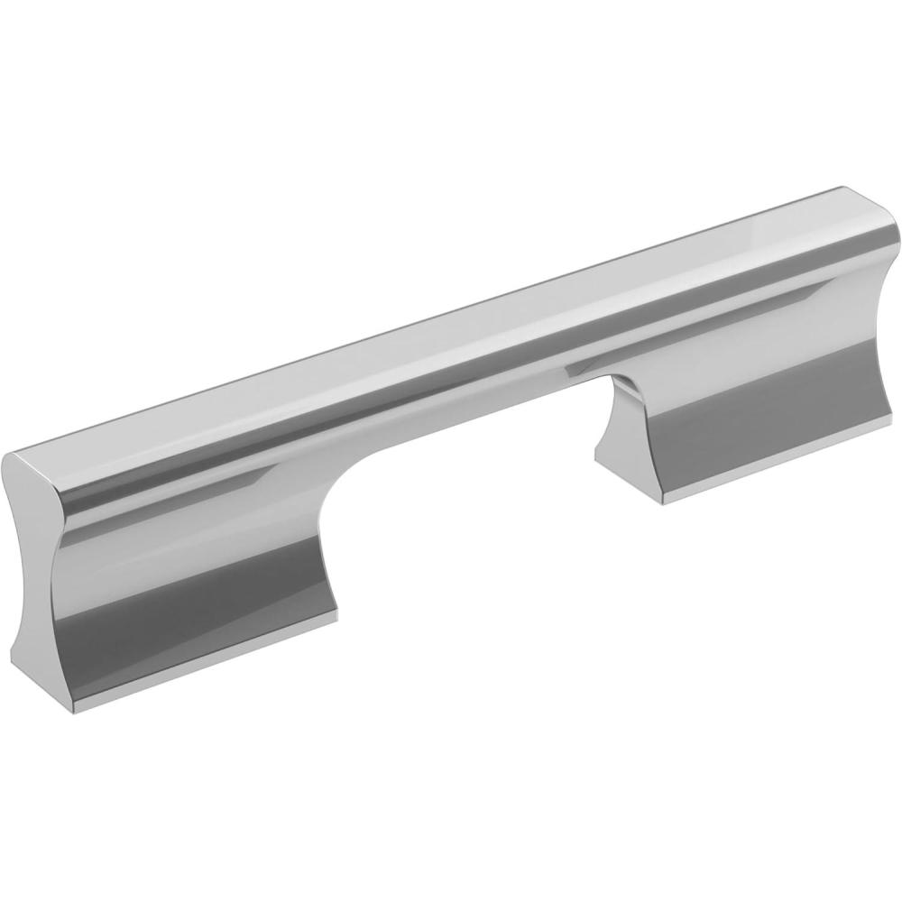imageAmerock Cabinet Pull Matte Black 6516 inch 160 mm CentertoCenter Status 1 Pack Drawer Pull Cabinet Handle Cabinet HardwarePolished Chrome
