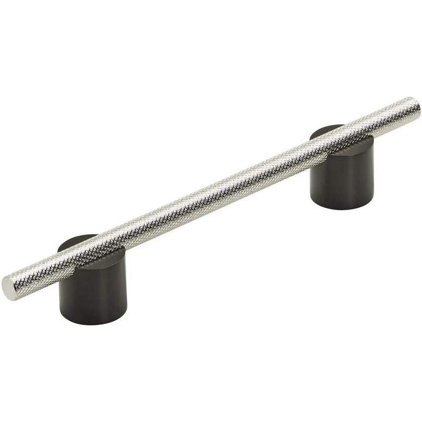 imageAmerock  Cabinet Pull  Matte BlackPolished Nickel  5116 inch 128 mm Center to Center  Transcendent  1 Pack  Drawer Pull  Drawer Handle  Cabinet Hardware