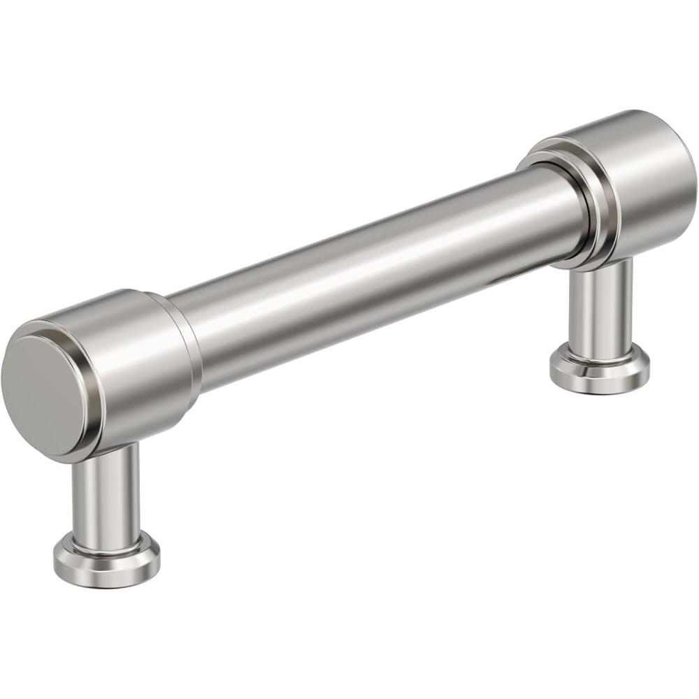 imageAmerock Faircrest 3 inch 76mm CentertoCenter Champagne Bronze Cabinet Pull BP37462CZPolished Nickel